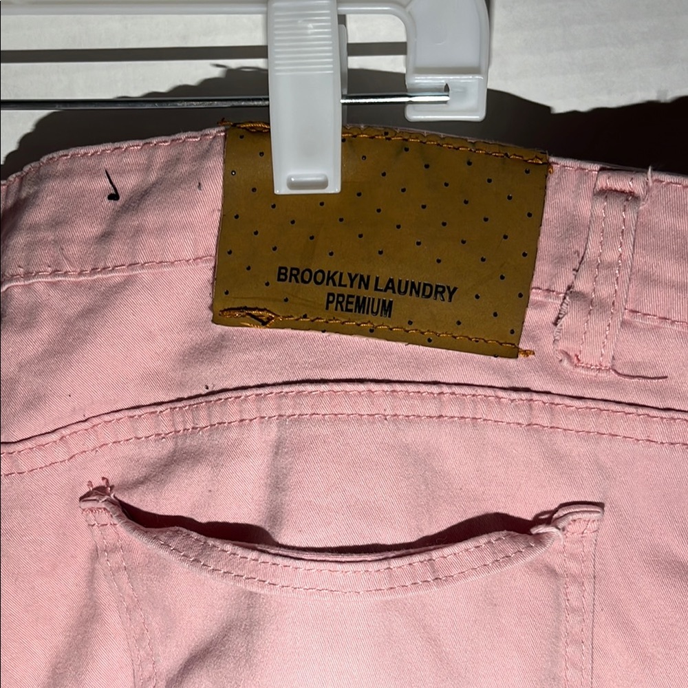 Men's Pink Moto Shorts - Picture 4 of 7